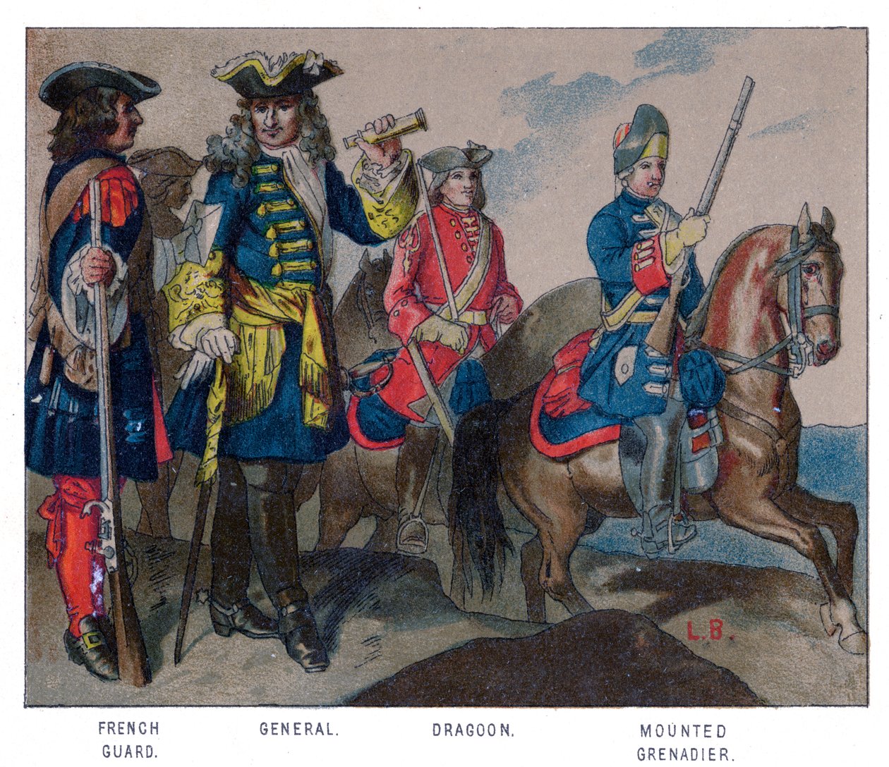 Fransız askeri kıyafeti, 1704 by Unbekannt
