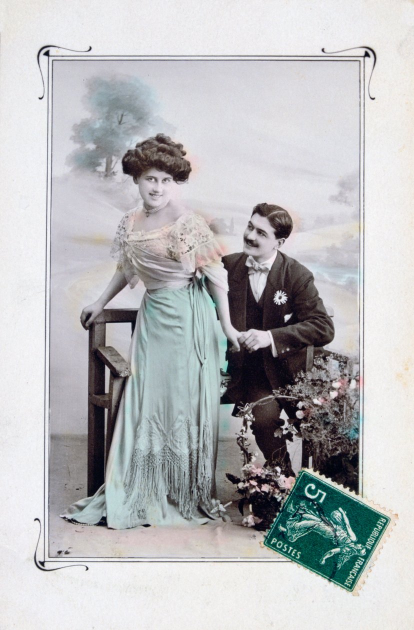 Fransız romantik kartpostal, c1900 by Unbekannt