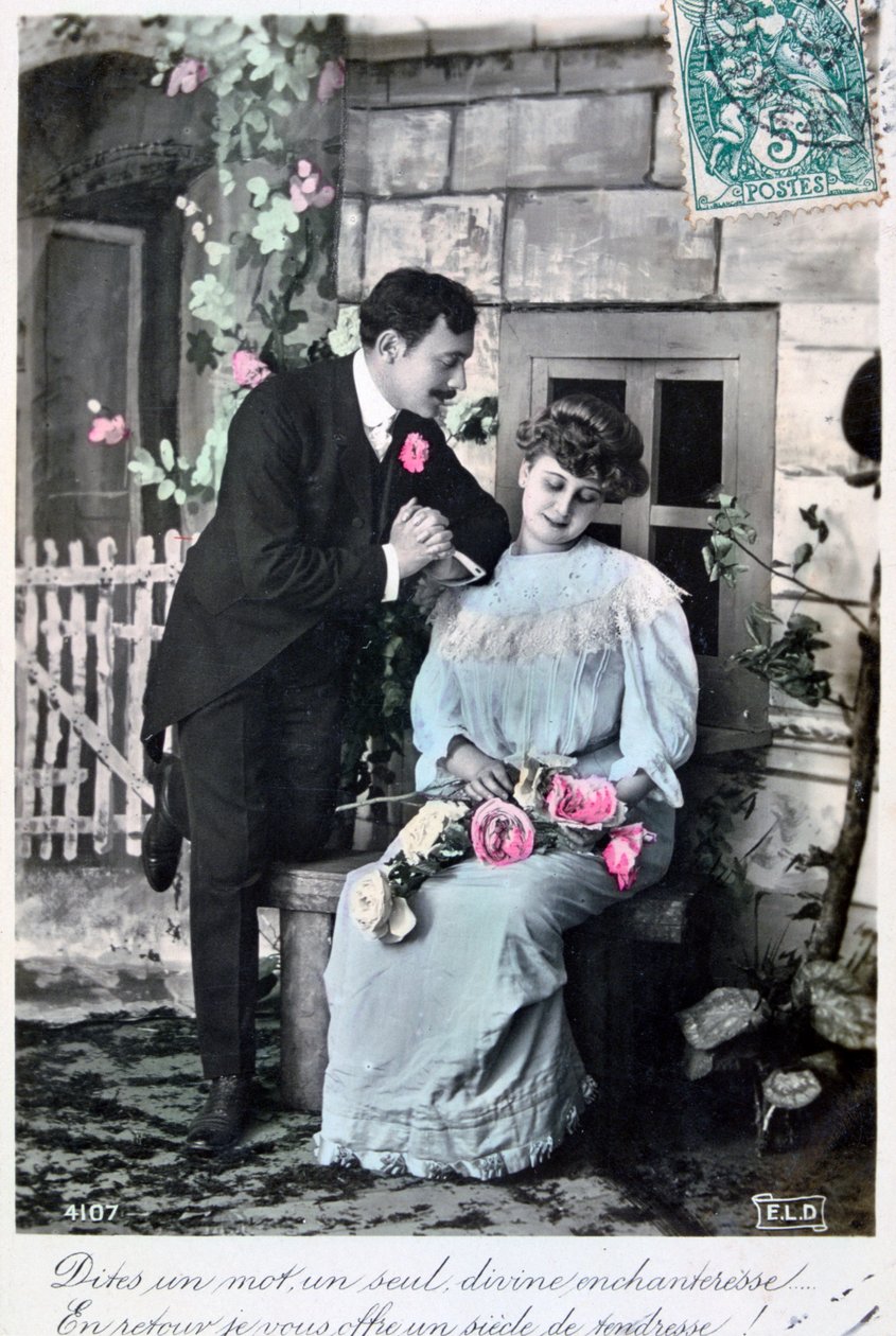 Fransız romantik kartpostal, c1900 by Unbekannt