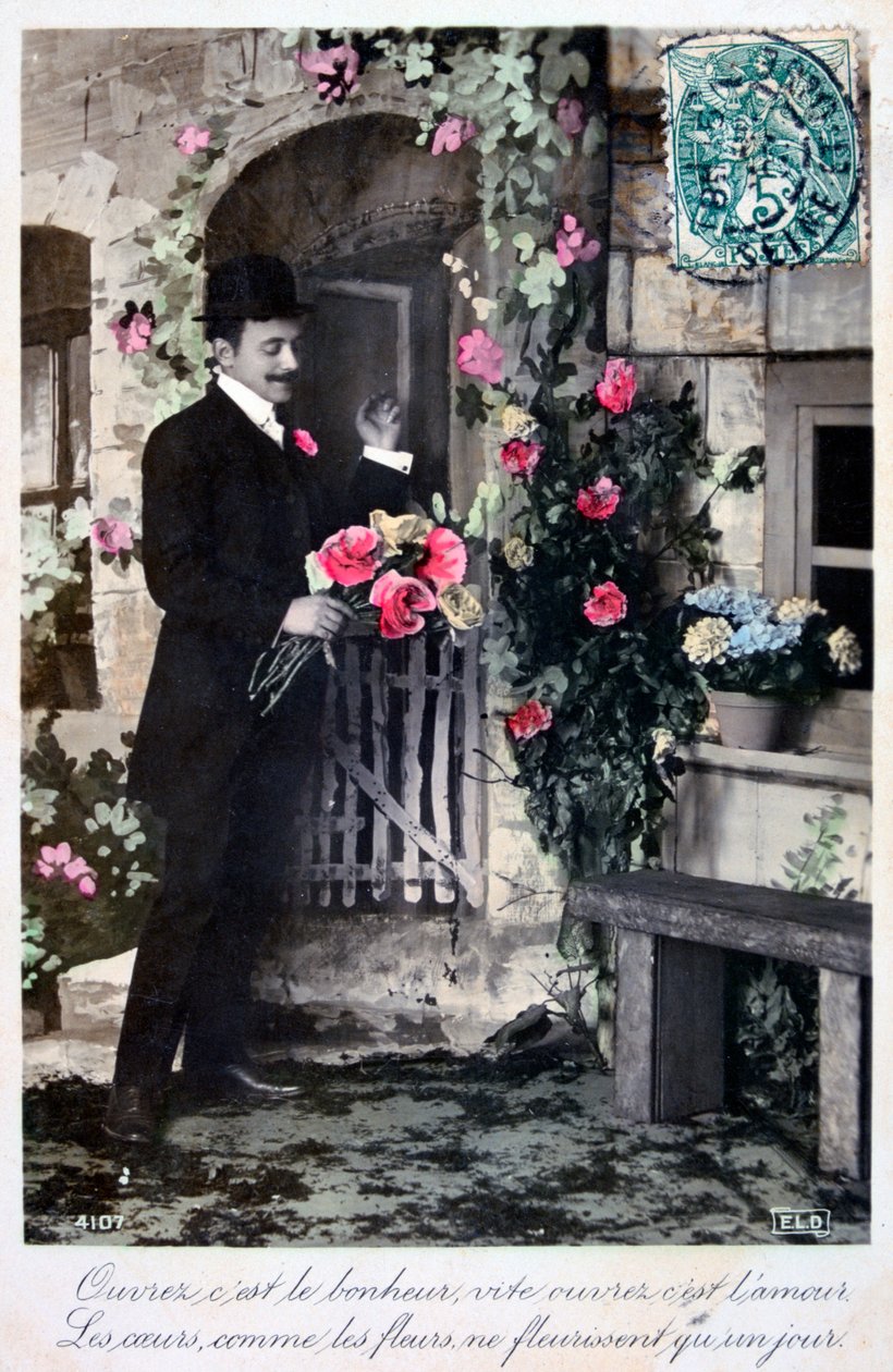 Fransız romantik kartpostal, c1900 by Unbekannt