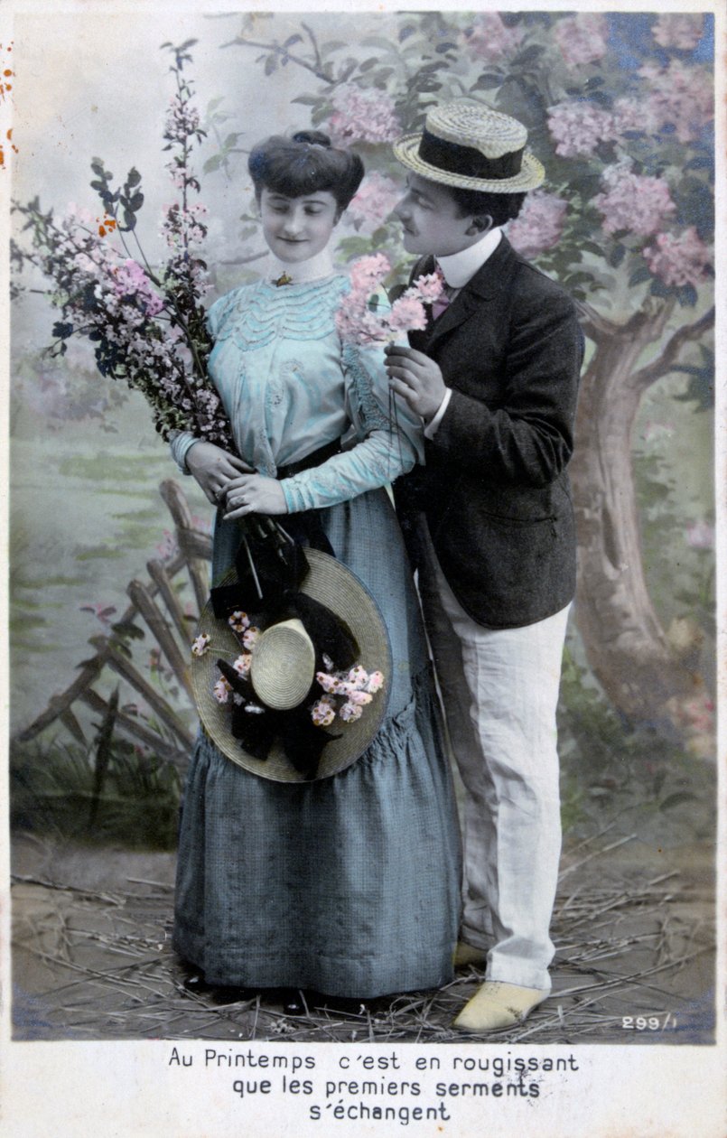 Fransız romantik kartpostal, c1900 by Unbekannt