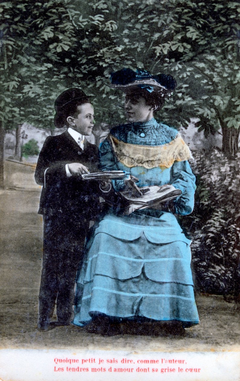 Fransız romantik kartpostal, c1900 by Unbekannt