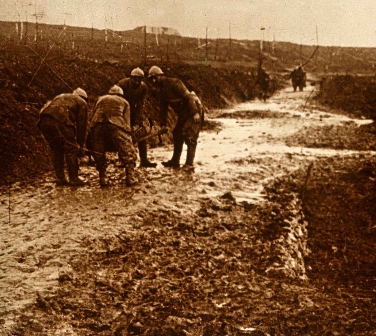 Fransız askerleri, Froideterre, Fransa, c1914-c1918 by Unbekannt