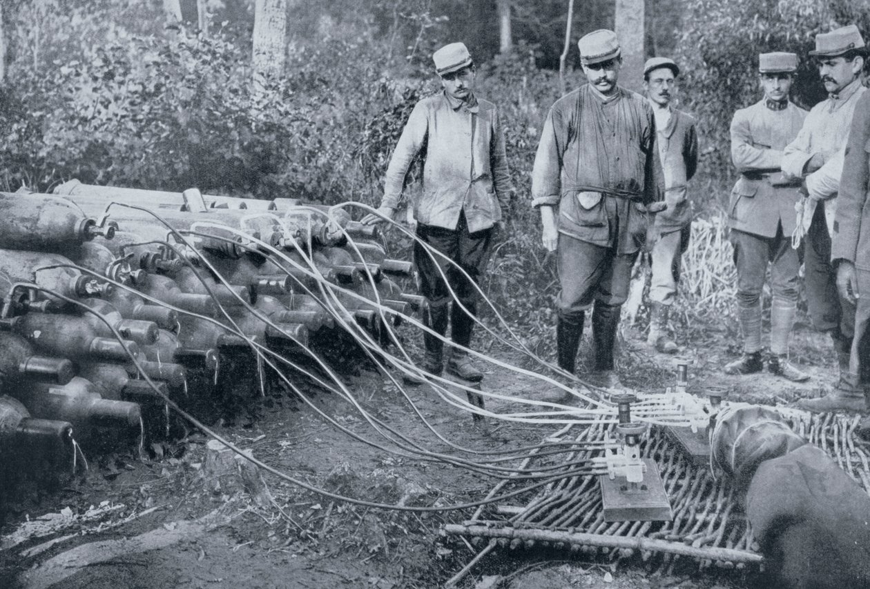 Gaz tüplü Fransız askerleri, I. Dünya Savaşı, 1915 by Unbekannt