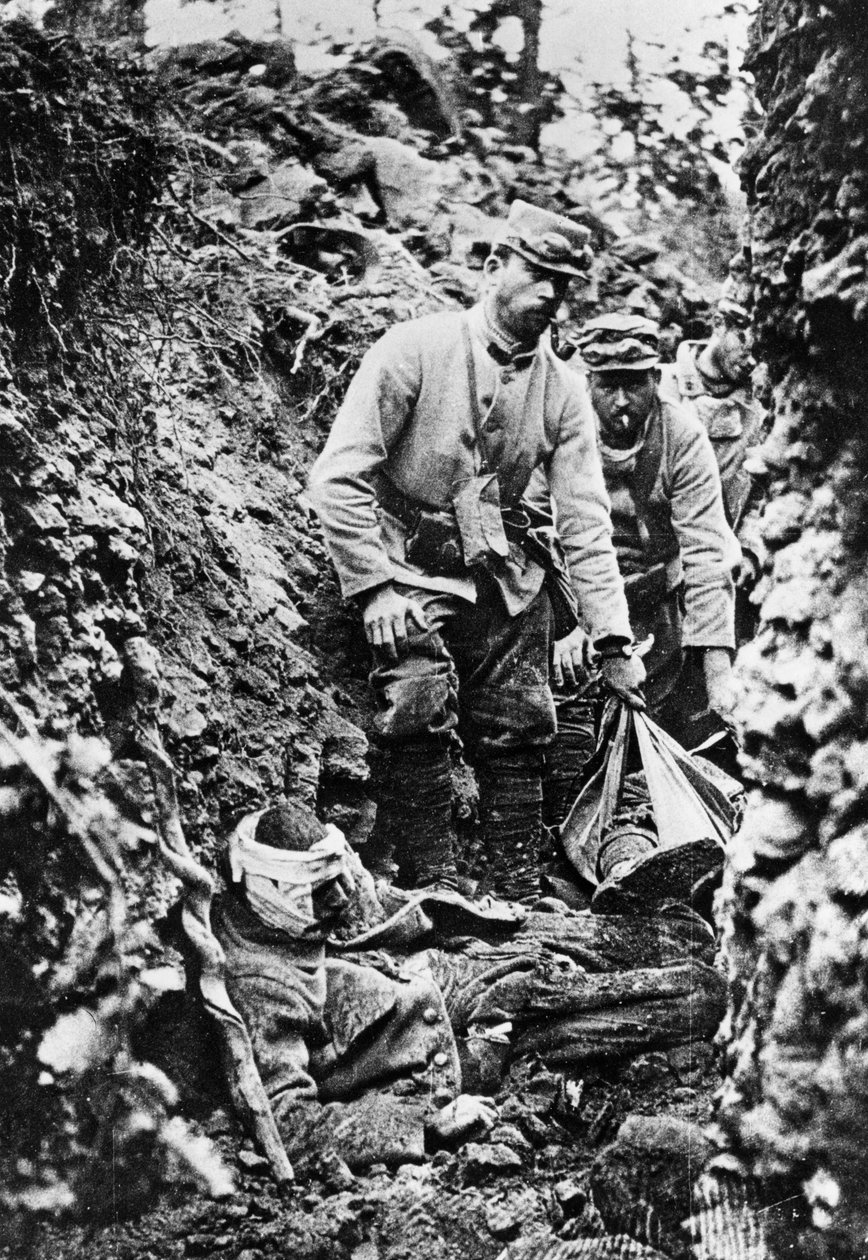 Alman saldırısı ve bombardımanından sonra Fransız birlikleri, I. Dünya Savaşı, 30 Haziran 1915 by Unbekannt