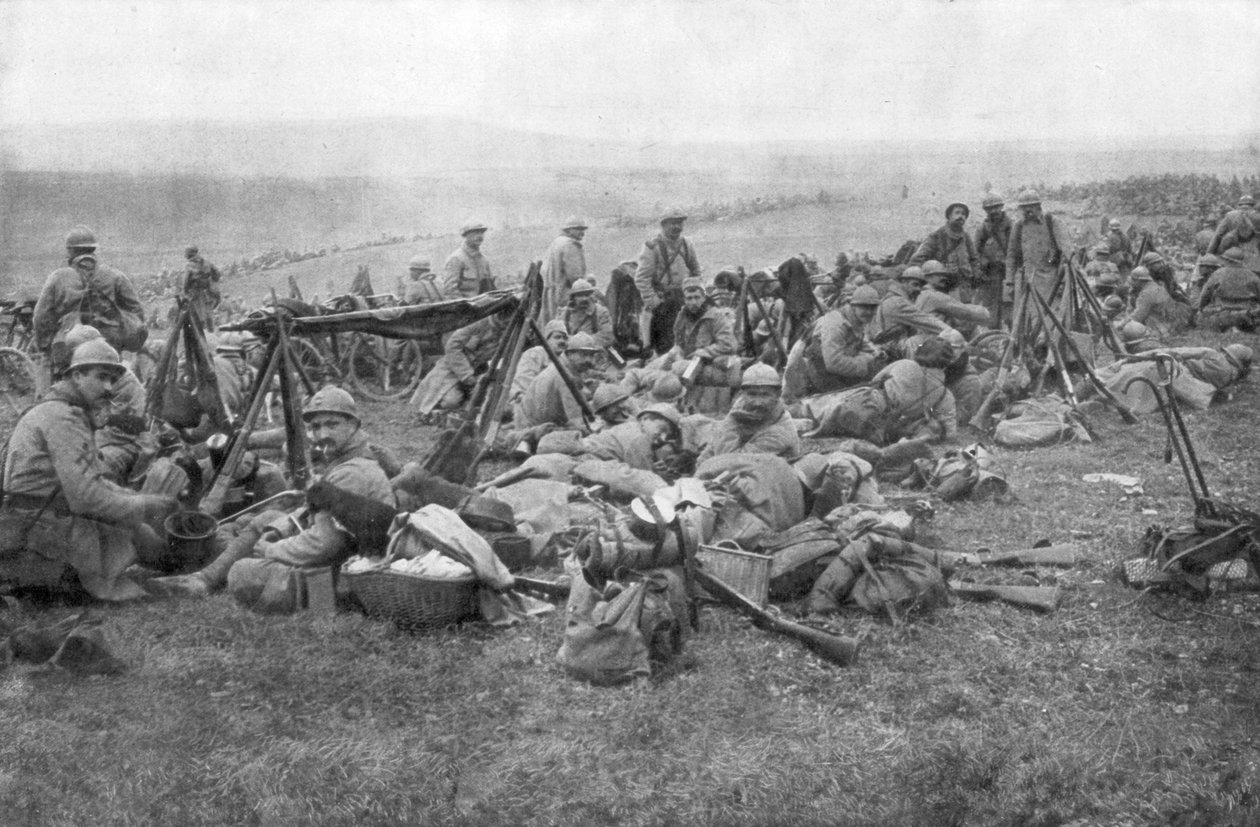 Dinlenme halindeki Fransız birlikleri, Verdun, Fransa, 1916 by Unbekannt