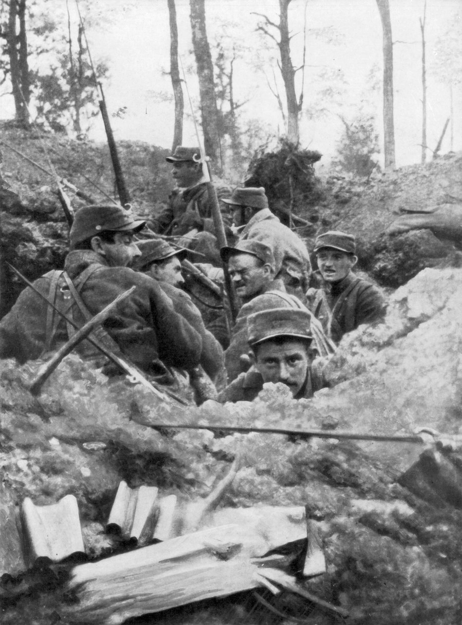 Calonne, Fransa, Temmuz 1915 siper sisteminde Fransız birlikleri by Unbekannt