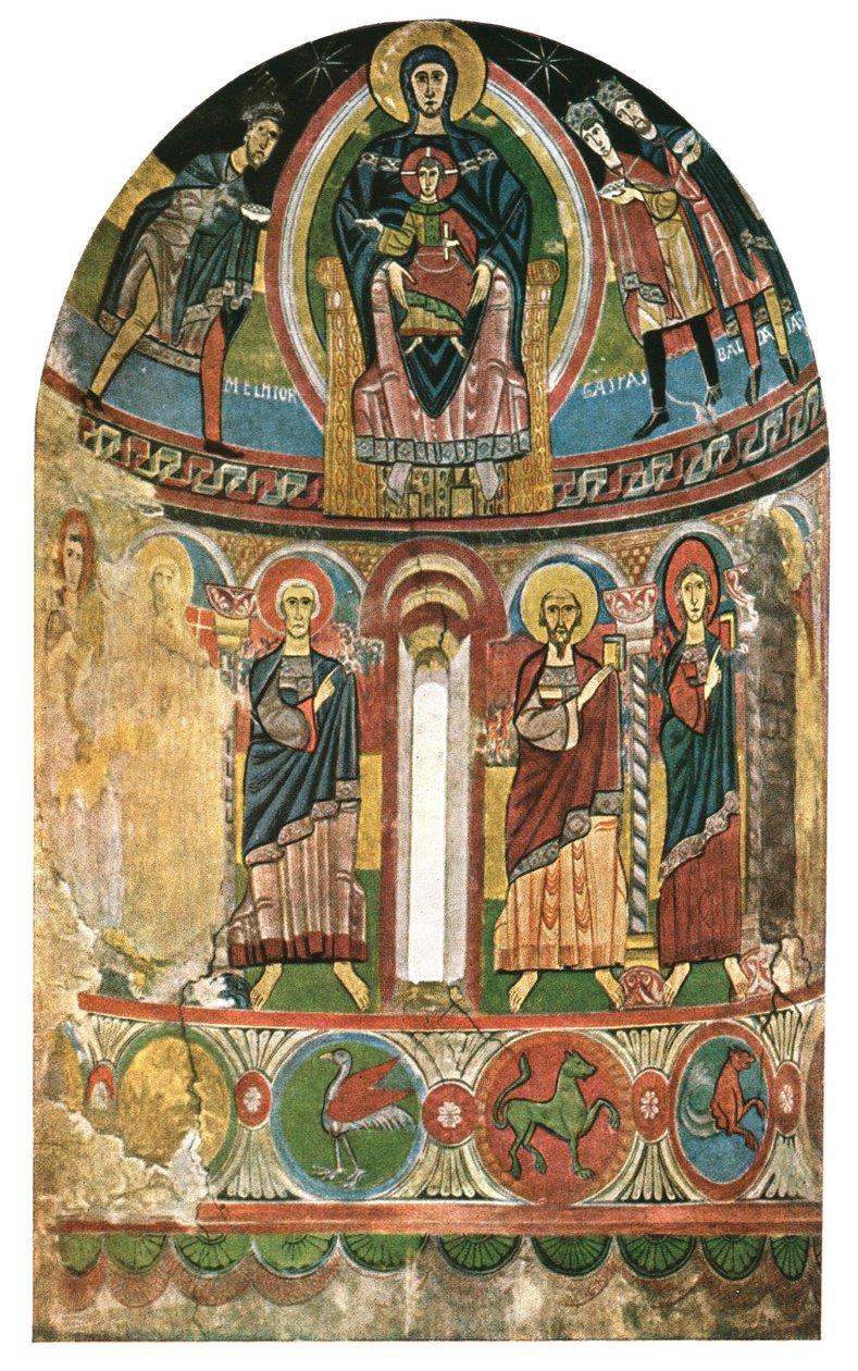 Santa Maria de Taüll kilisesindeki fresk, Katalonya, İspanya, 1928. by Unbekannt
