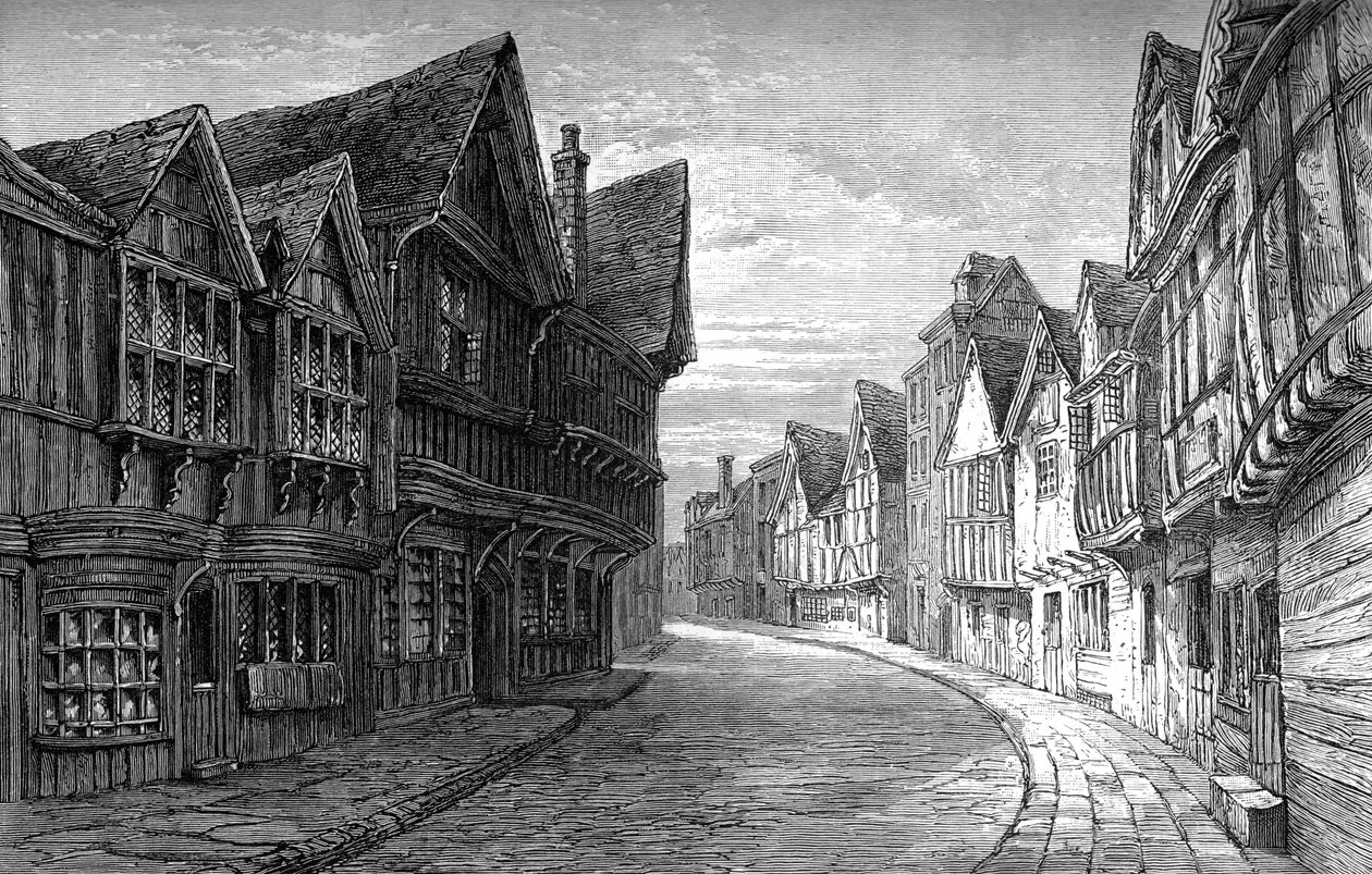 Friars Caddesi, Worcester, 1893 by Unbekannt