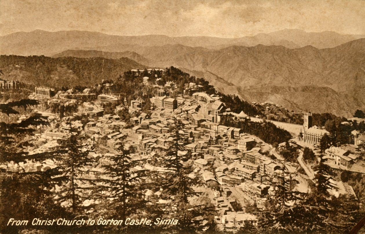 Mesih Kilisesi'nden Gorton Kalesi'ne, Simla, c1918-c1939. by Unbekannt