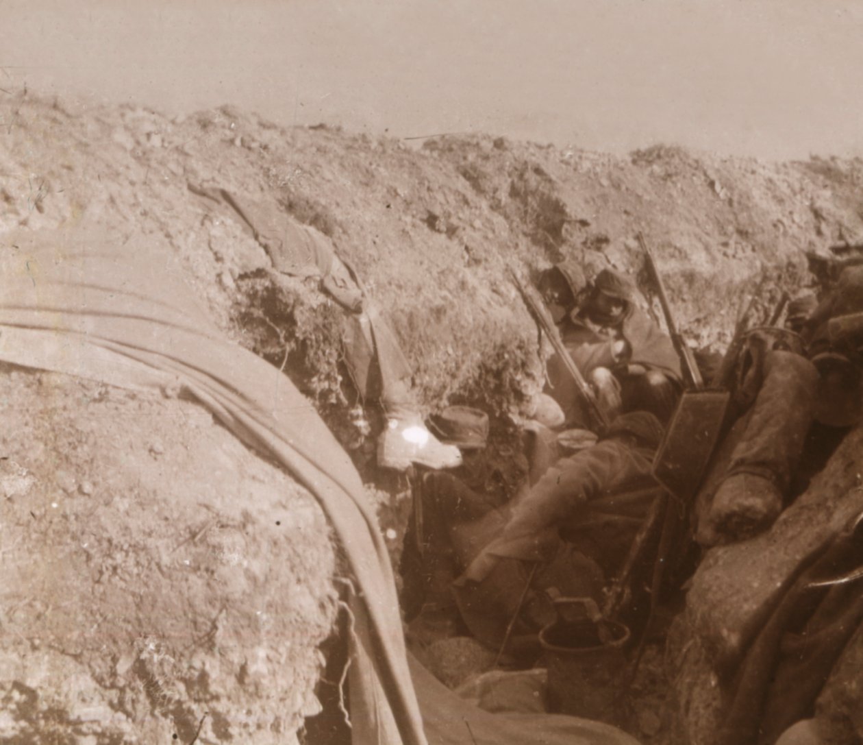 Cephe hattı siperleri, Beauséjour, kuzey Fransa, c1914-c1918 by Unbekannt