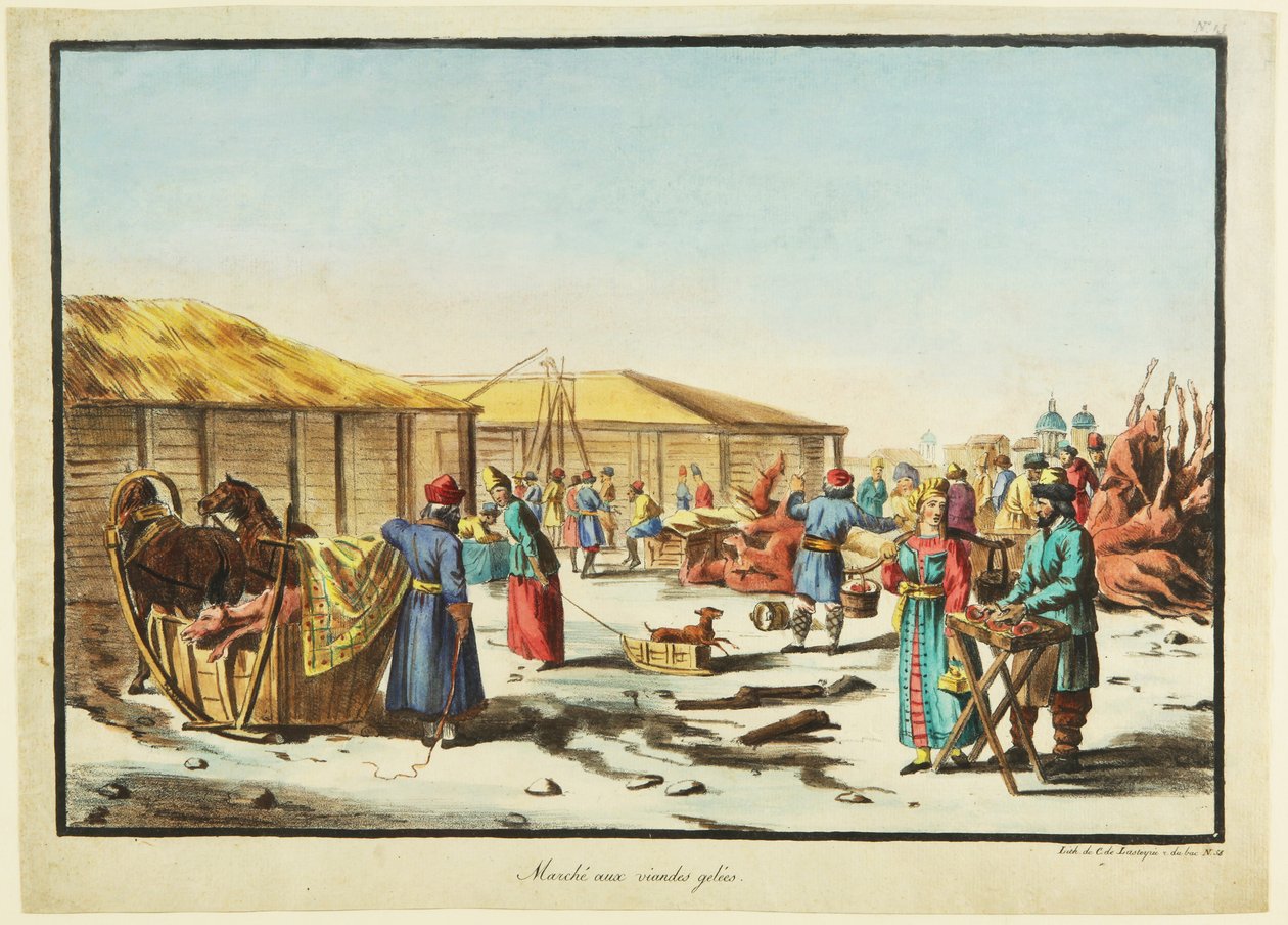 Dondurulmuş Et Pazarı, 1814 civarı by Unbekannt