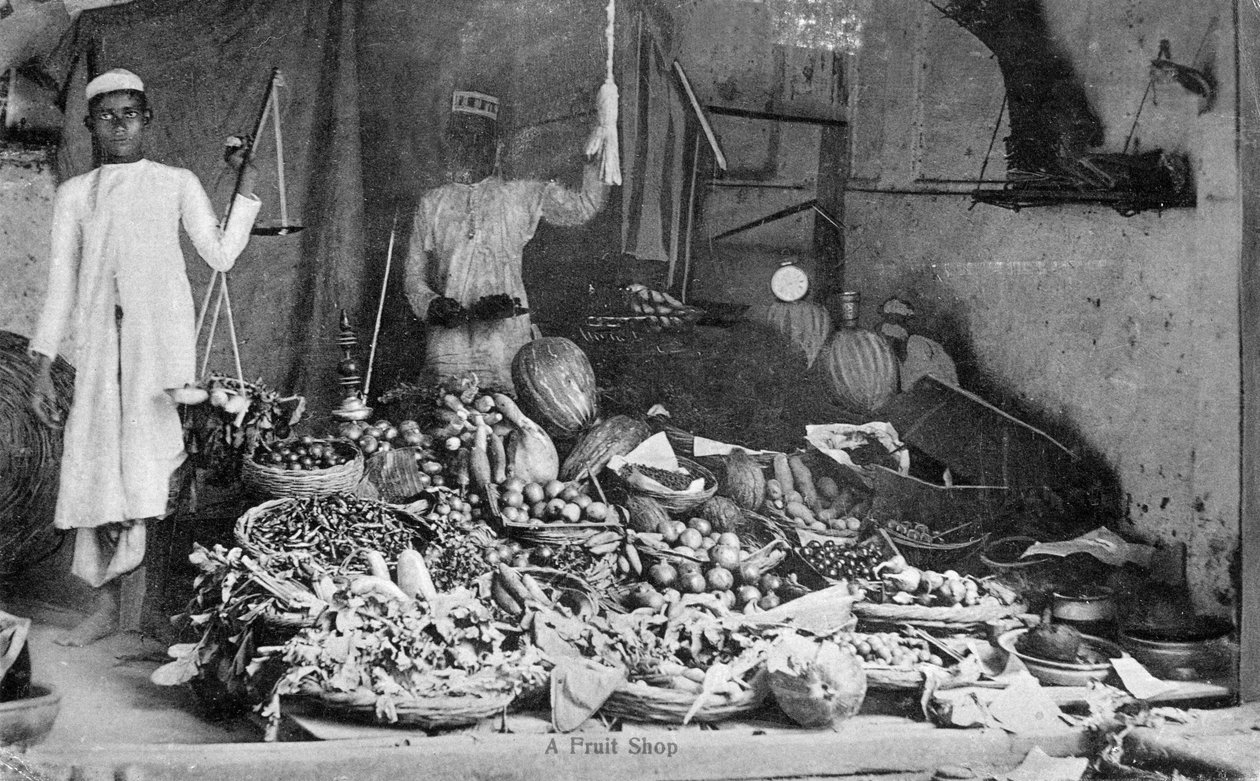 Meyve dükkanı, Hindistan, 20. yüzyılın başları by Unbekannt