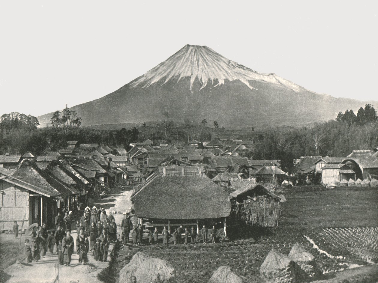 Fujiyama, Kutsal Dağ, Jedzumi Köyü, Japonya, 1895. by Unbekannt