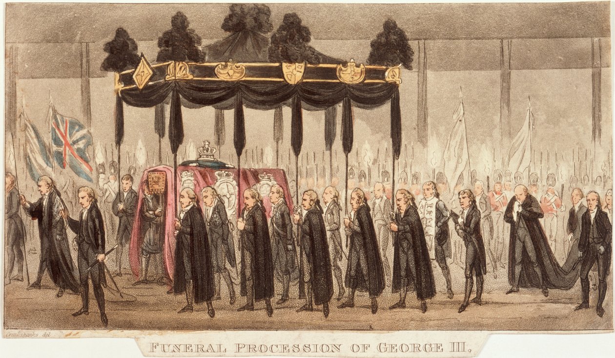 'George III'ün Cenaze Alayı', 1820 by Unbekannt