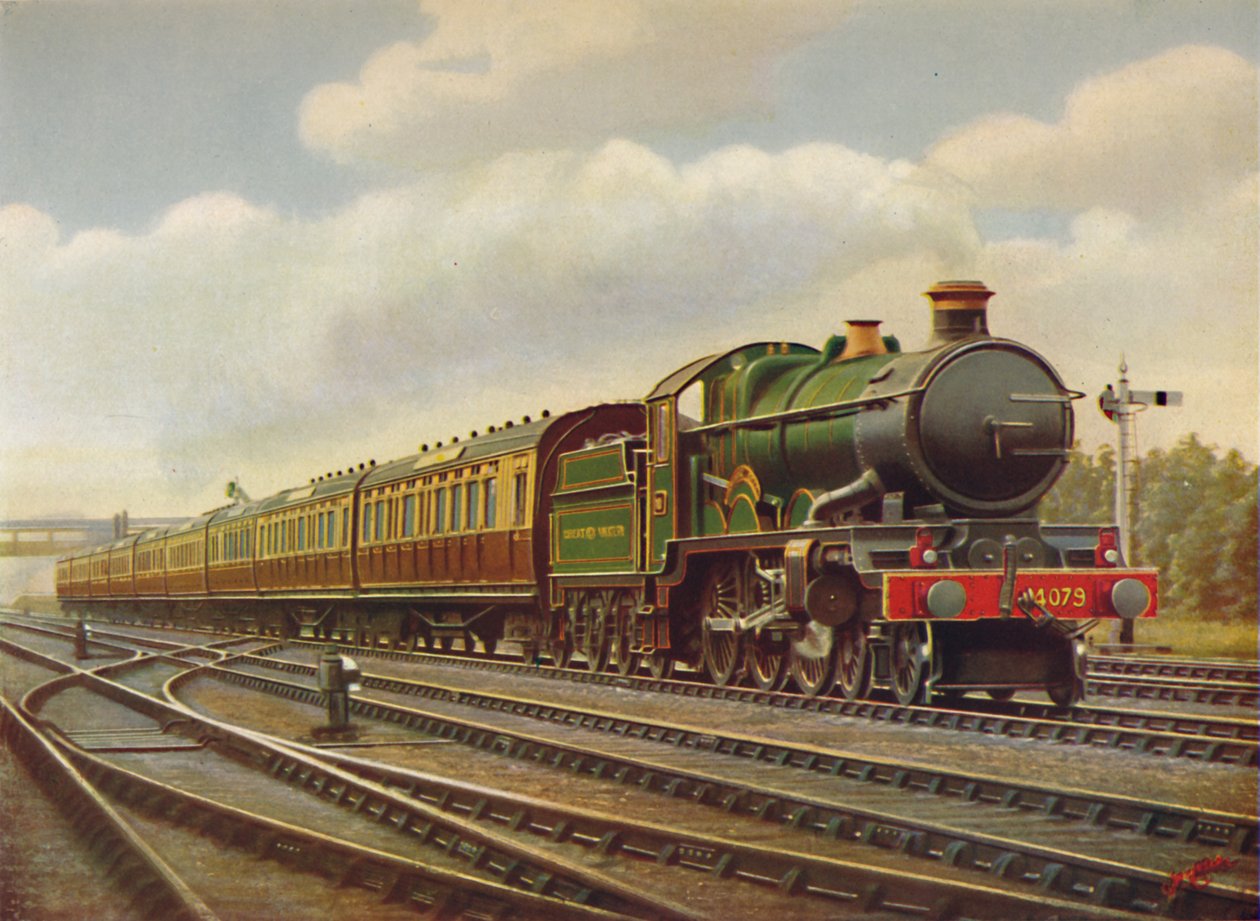 G.W.R. Tam Hızda Cornish Riviera Limited Ekspres - Motor Pendennis Kalesi., 1926 by Unbekannt