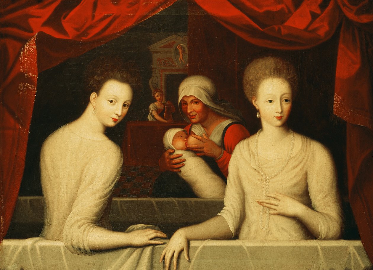 Gabrielle dEstrées ve kız kardeşlerinden biri, düşes de Villars, 16. yüzyılın sonu by Unbekannt