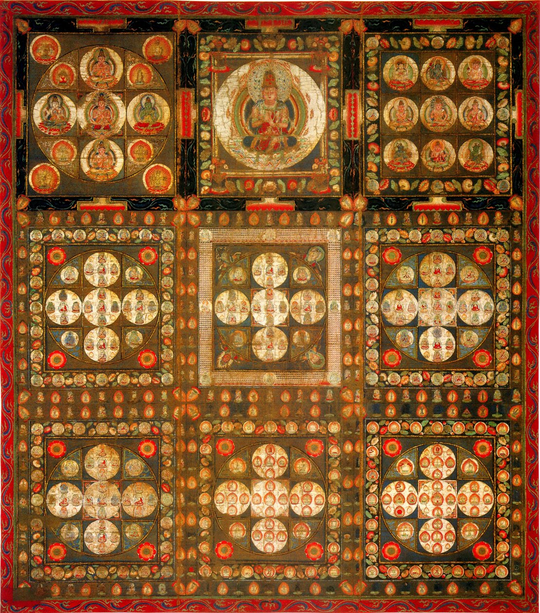 Garbhadhatu Çemberi, 8. 9. Yüzyıl by Unbekannt