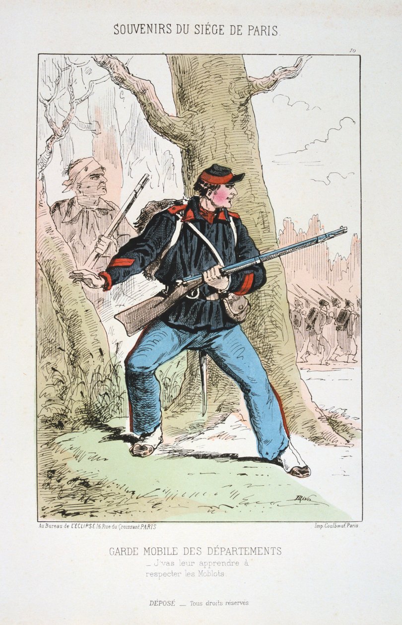 Bölümlerin Gezici Muhafızları, Paris Kuşatması, 1870-1871 by Unbekannt