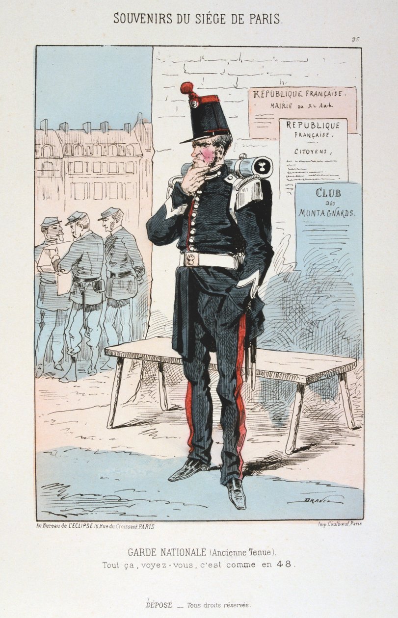 Garde Nationale eski elbisesi, Paris Kuşatması, Fransa-Prusya Savaşı, 1870-1871. by Unbekannt