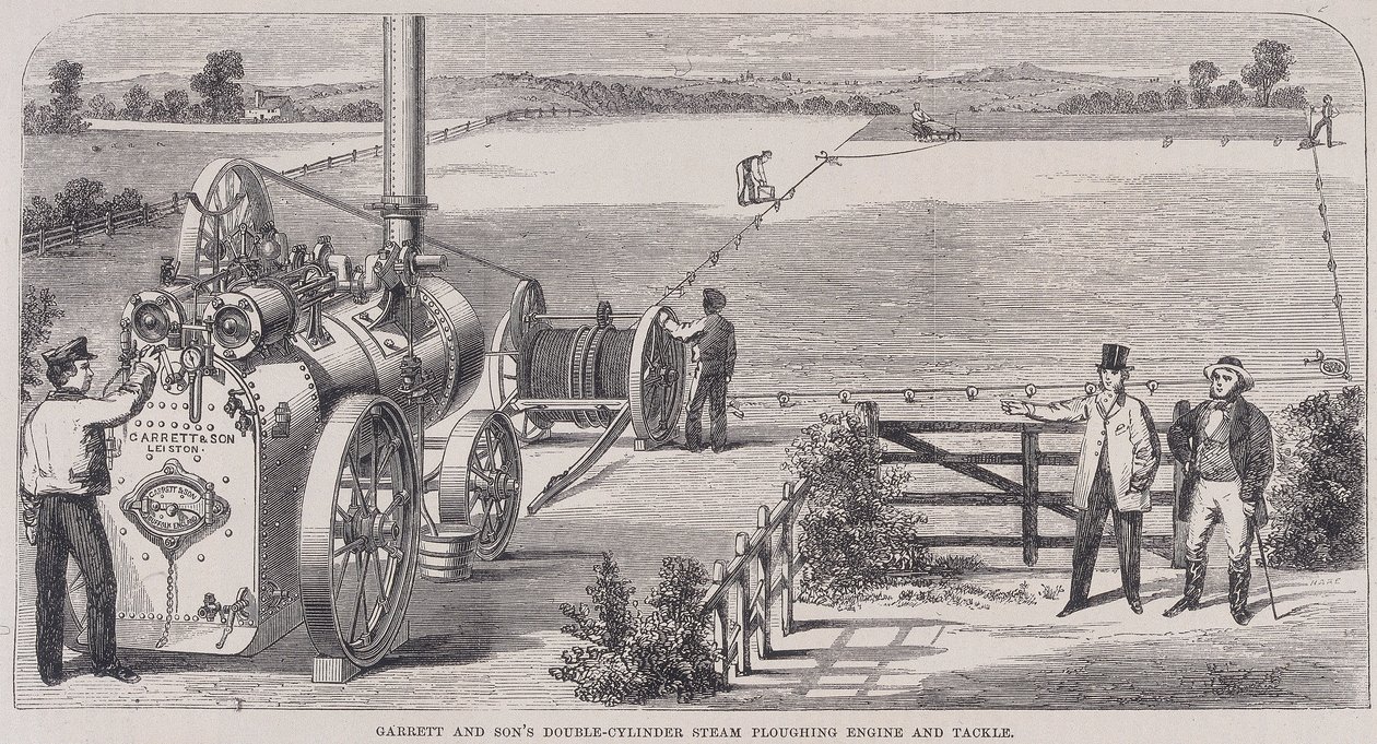 Garrett & Sons Çift Silindirli Buharlı Sürme Motoru ve Takımları, c1862 by Unbekannt