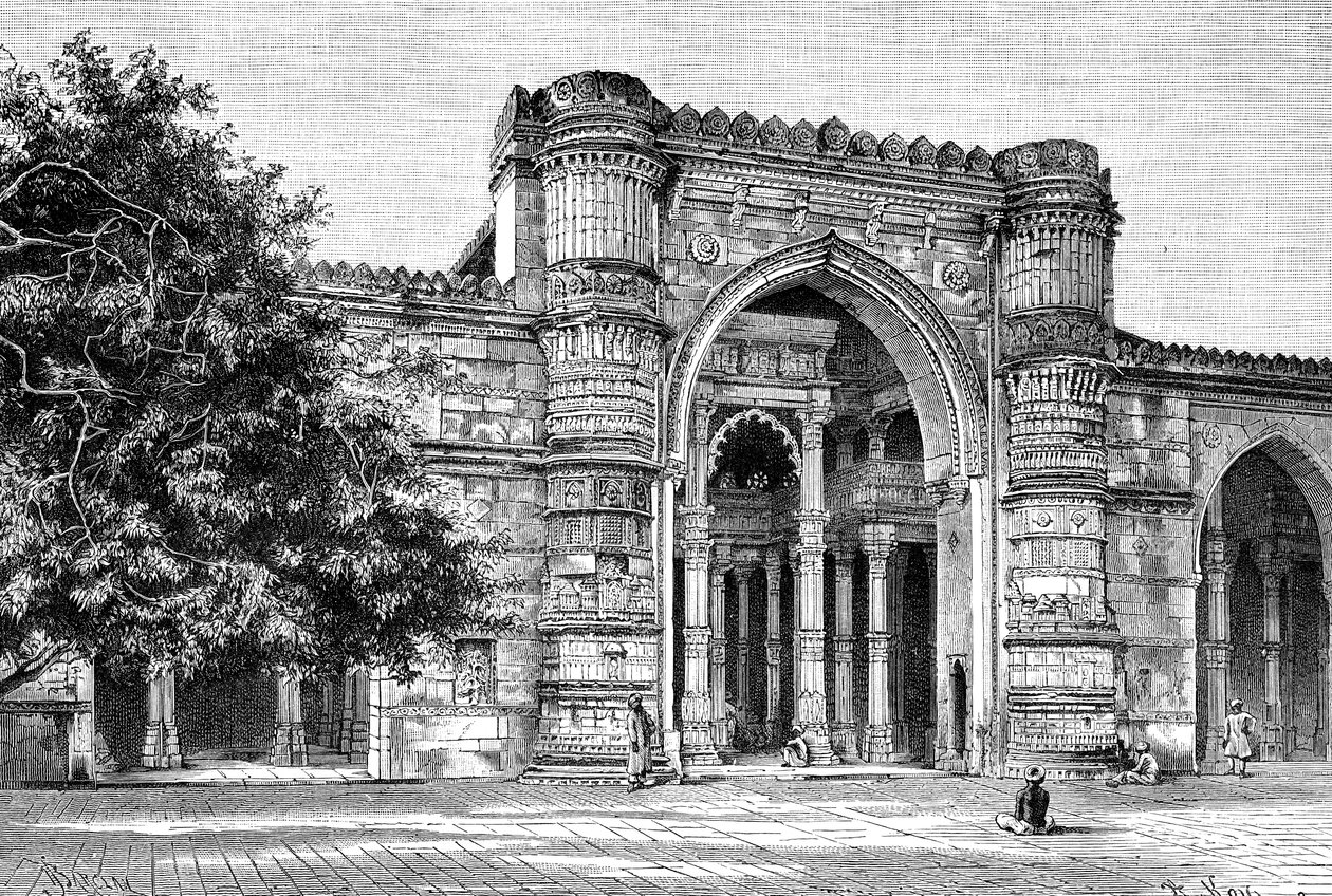 Ahmedabad'daki Ulu Camii'nin Kapısı, Hindistan, 1895 by Unbekannt