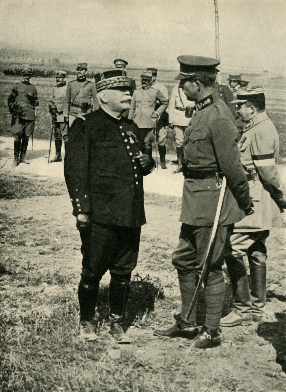 General Joseph Joffre ve Kral Albert I, Birinci Dünya Savaşı, c1915, c1920. by Unbekannt