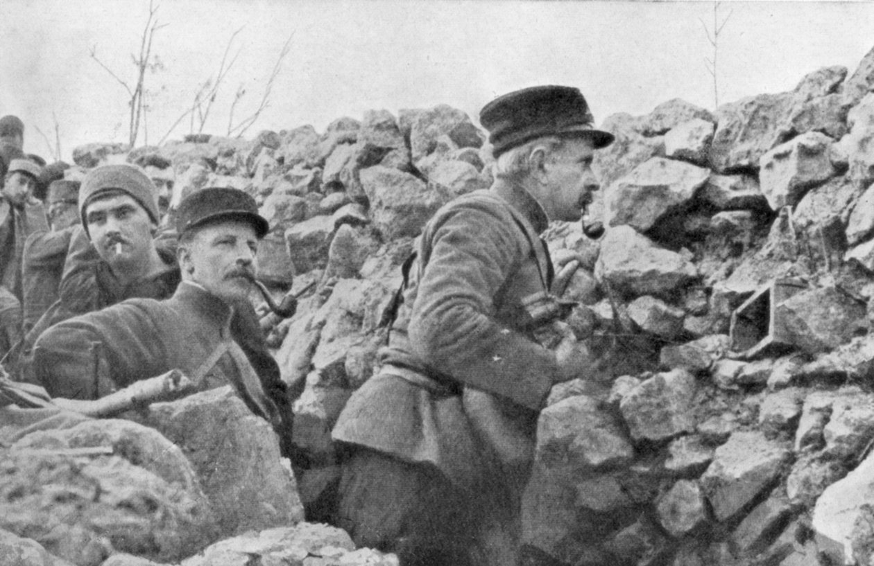 General Marchand siperleri teftiş, Şampanya, Fransa, I. Dünya Savaşı, 1915 by Unbekannt