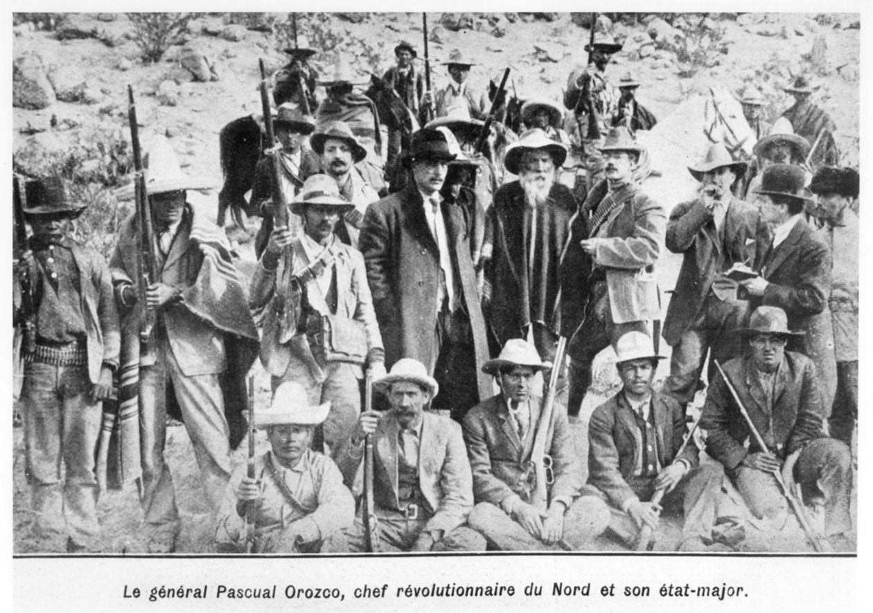 General Pascual Orozco (1882-1915) ve Subayları, 1 Mart 1913