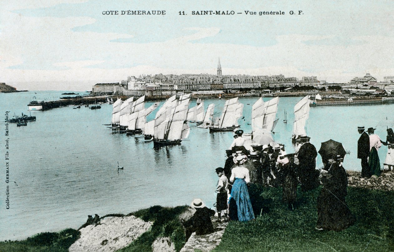 Saint Malo, Brittany, Fransa, 20. Yüzyılın genel görünümü by Unbekannt