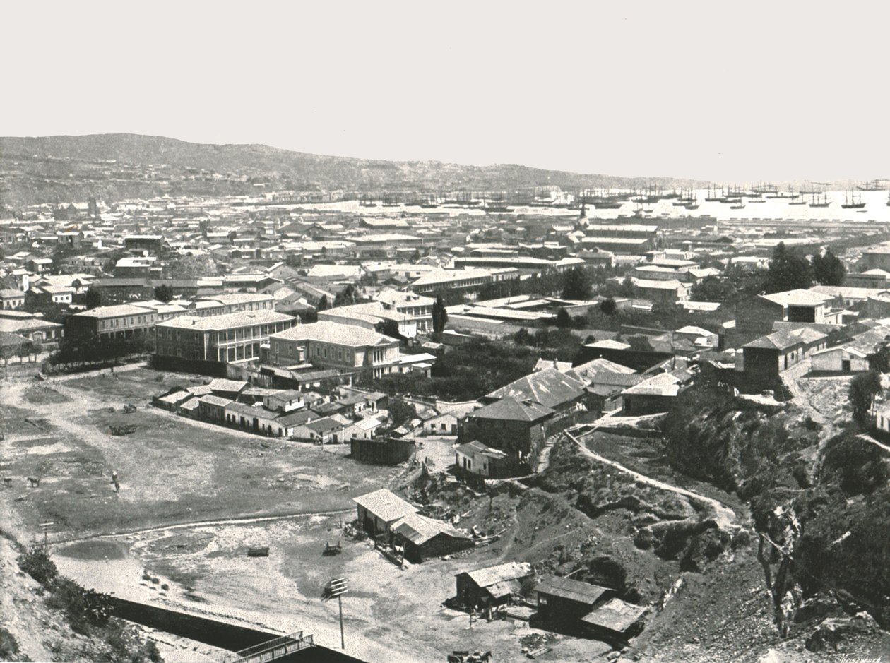 Şehrin genel görünümü, Valparaiso, Şili, 1895. by Unbekannt