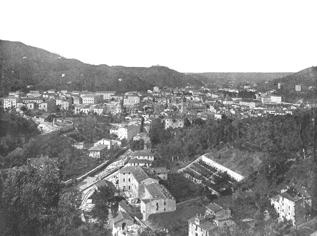 Carrara şehrinin genel görünümü, İtalya, 1895. by Unbekannt