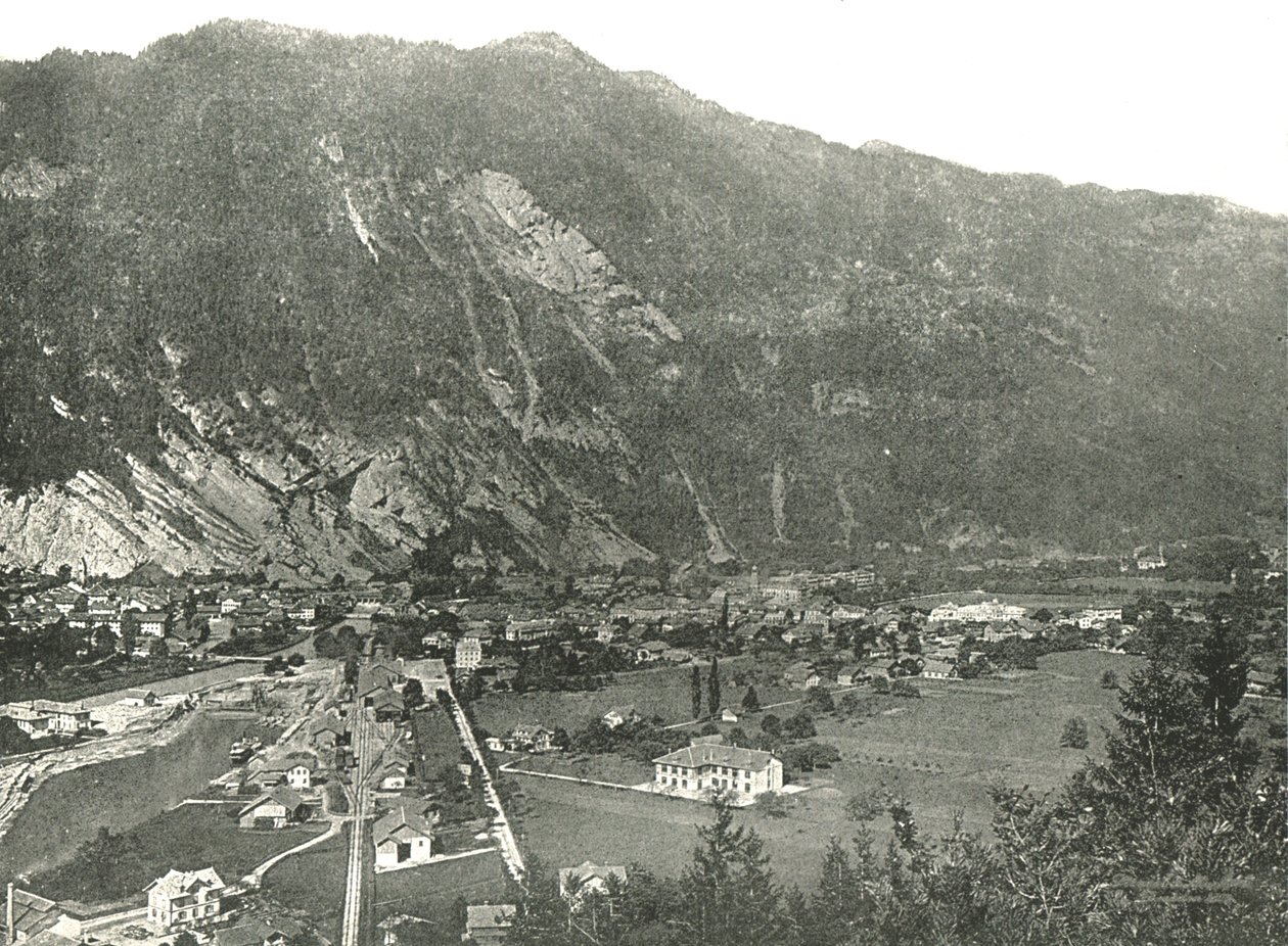 Interlaken kasabasının genel görünümü, İsviçre, 1895. by Unbekannt