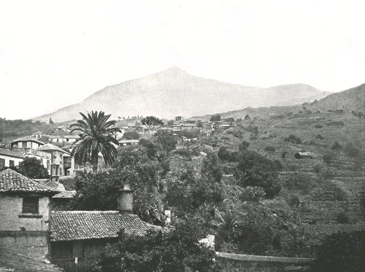 Zirveyi gösteren genel görünüm, Tenerife, Kanaryalar, İspanya, 1895. by Unbekannt
