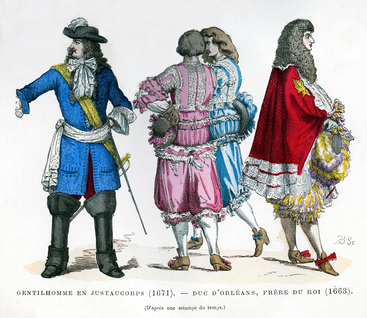Beyler kostümü ve Orleans Dükü, Kral Louis XIV