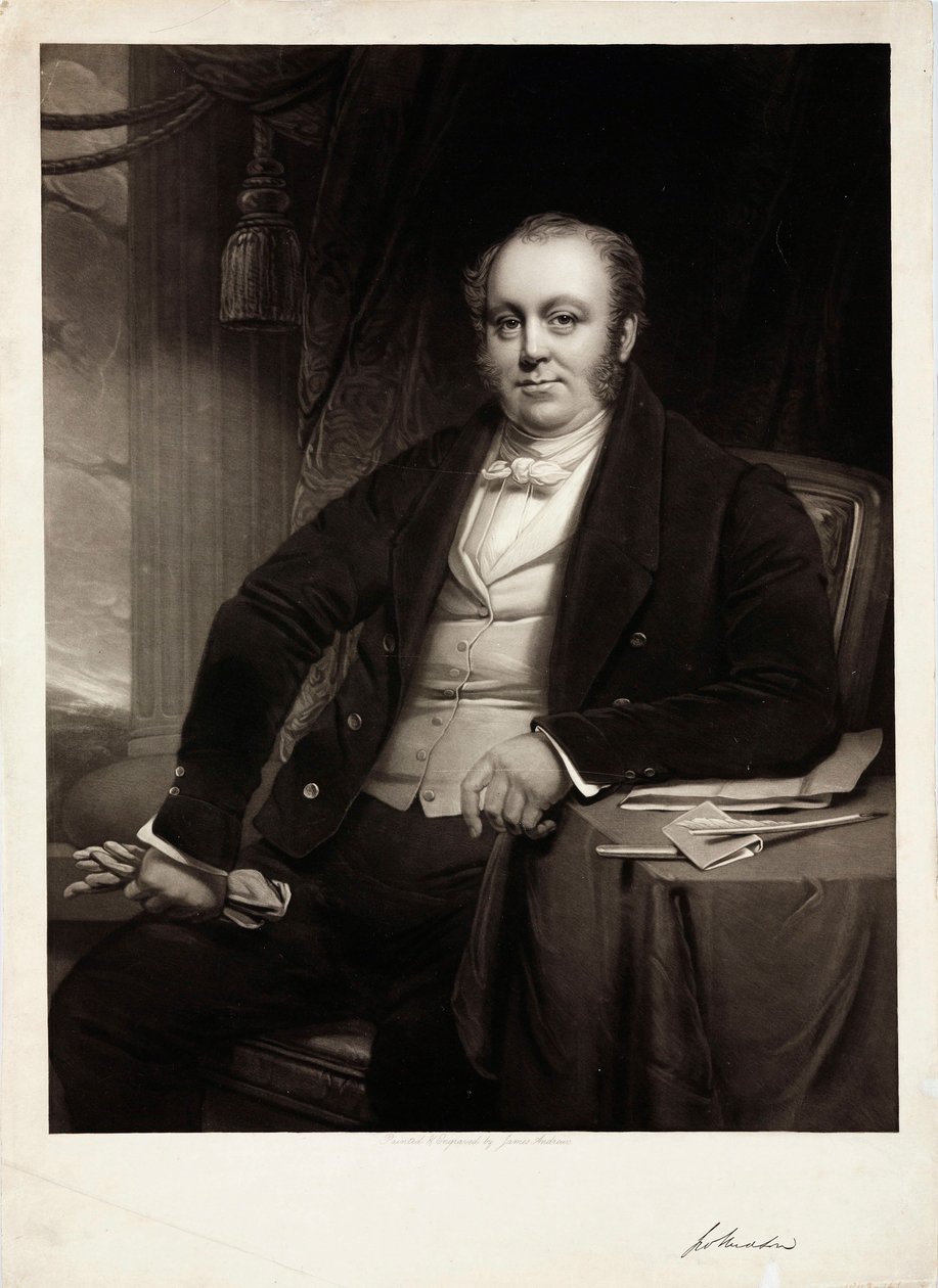 George Hudson, İngiliz demiryolu başkanı, c 1850 by Unbekannt