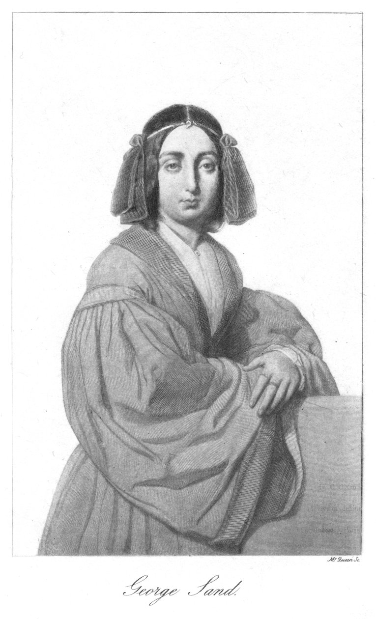George Sand, Fransız Romantik romancı, 19. yüzyılın ortalarında by Unbekannt