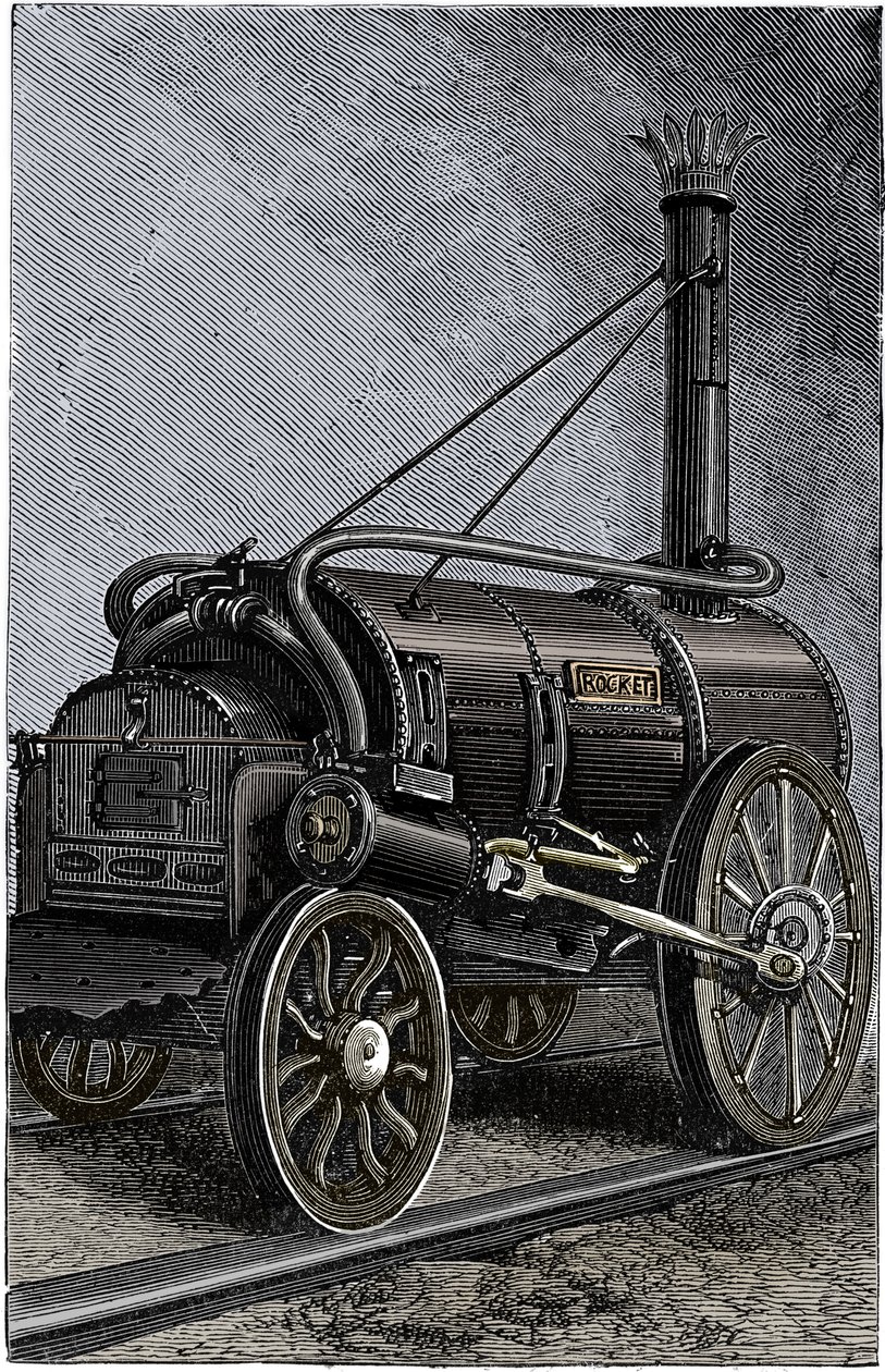 George Stephensons lokomotifi Roket, 1829 1892 by Unbekannt