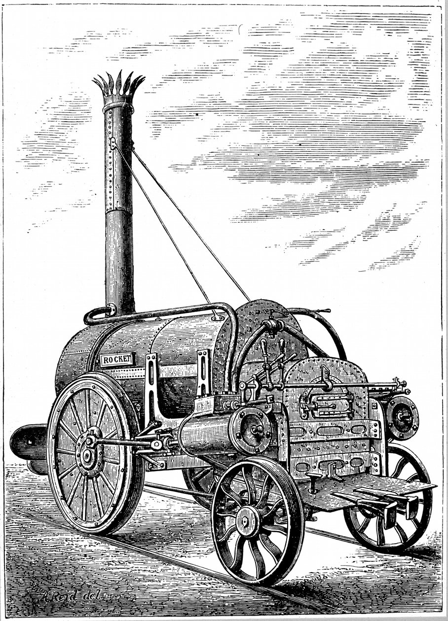 George Stephensons lokomotif Roket, c1875 by Unbekannt