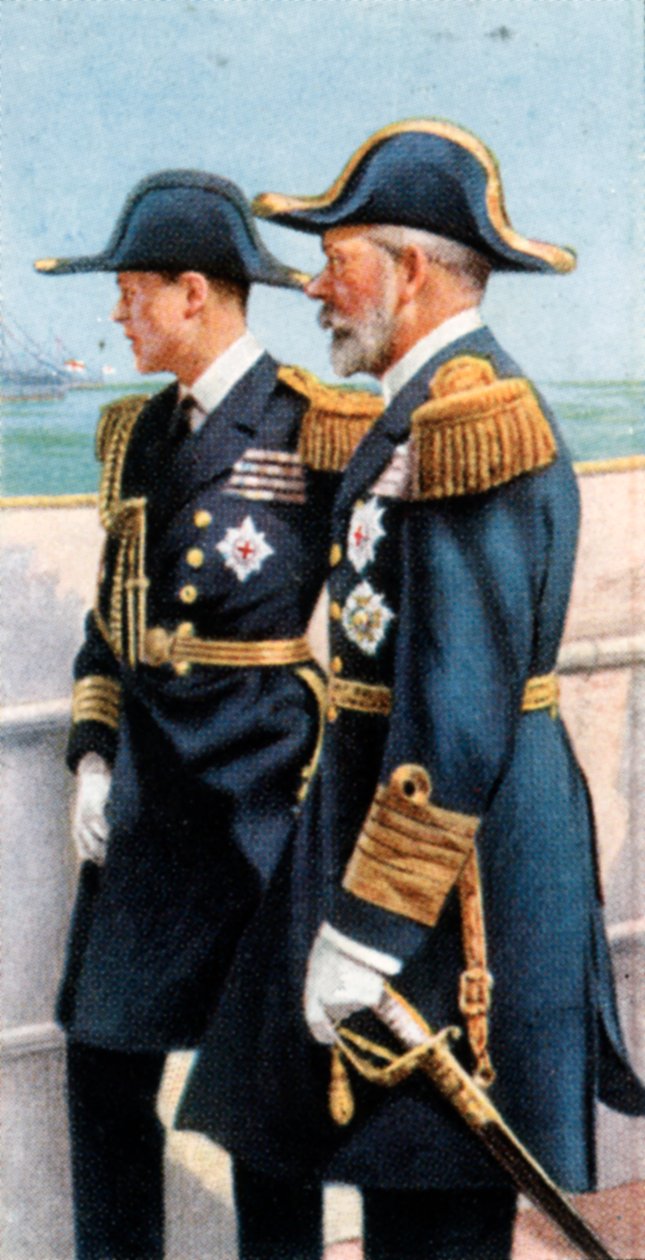 George V ve Galler Prensi Filoyu inceliyor, 26 Temmuz 1924, c1935 by Unbekannt