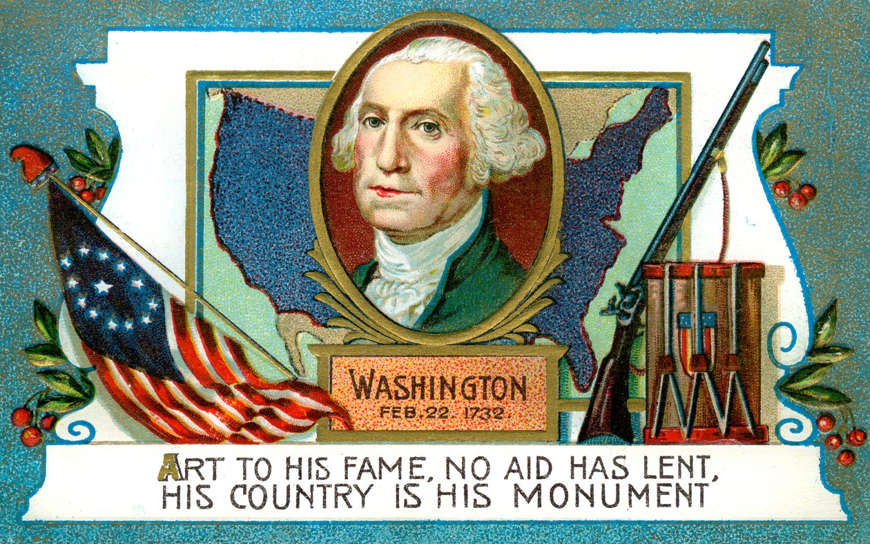 George Washington 1732-1799, Amerikan başkanı, 18. yüzyıl by Unbekannt