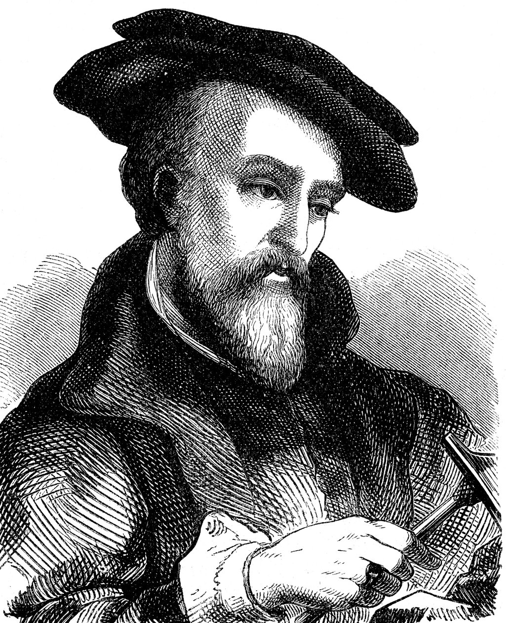 Georgius Agricola 1494-1555, Alman doktor, mineralog ve metalürjist, 1881 by Unbekannt