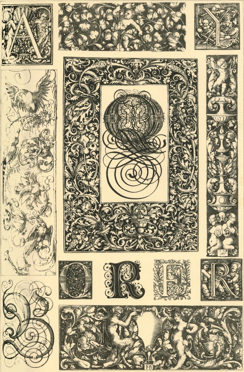 Alman Rönesans tipografik süsleri, 1898. by Unbekannt