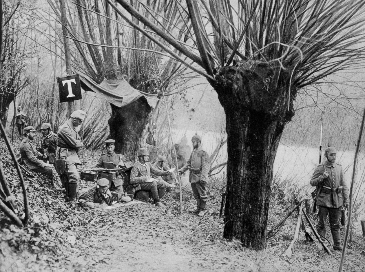 Alman saha telefon istasyonu, Aisne, Fransa, I. Dünya Savaşı, 1915 by Unbekannt