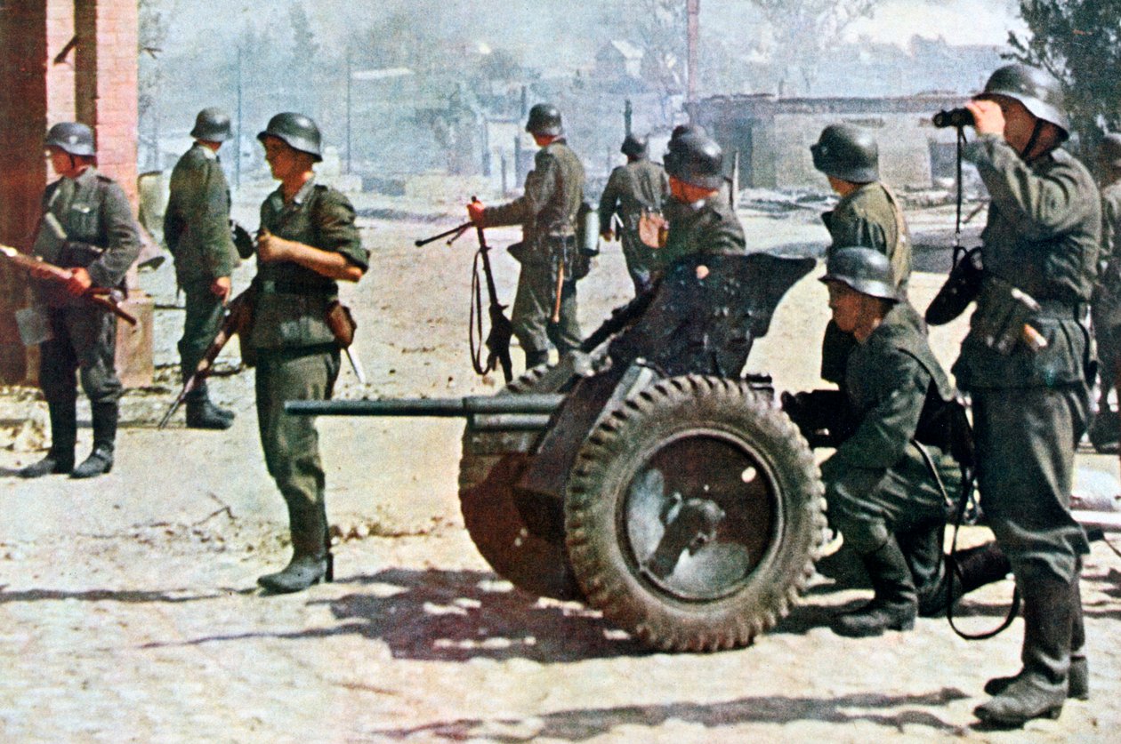 Alman piyadeleri hafif sahra topçusu, Rusya, 1943 by Unbekannt