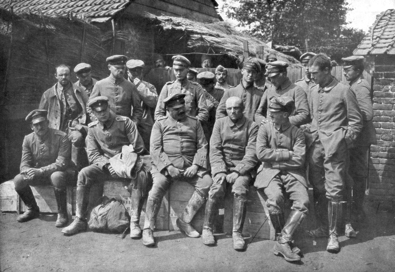 Alman savaş esirleri, Ypres, Belçika, 1914 by Unbekannt