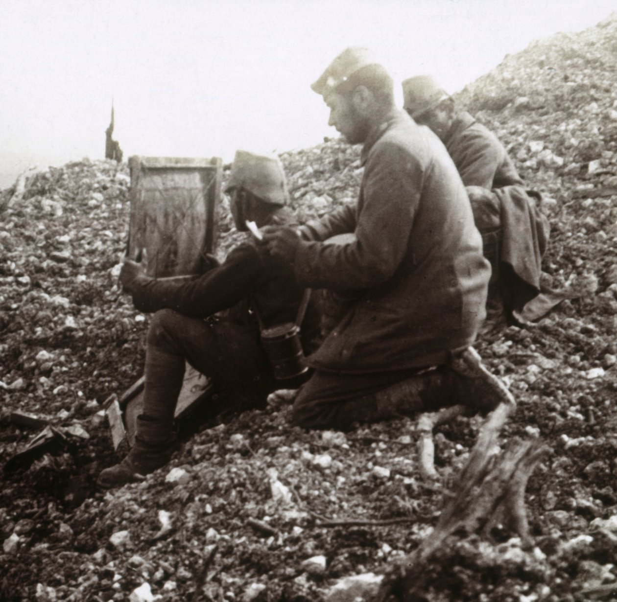 Vaux Kalesi dışındaki Alman işaretçiler, Verdun, kuzey Fransa, c1914-c1918 by Unbekannt