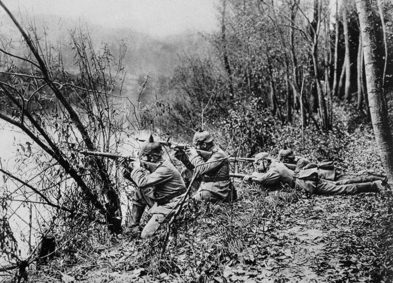 Aisne Nehri kıyısındaki Alman askerleri, Fransa, 1915 by Unbekannt