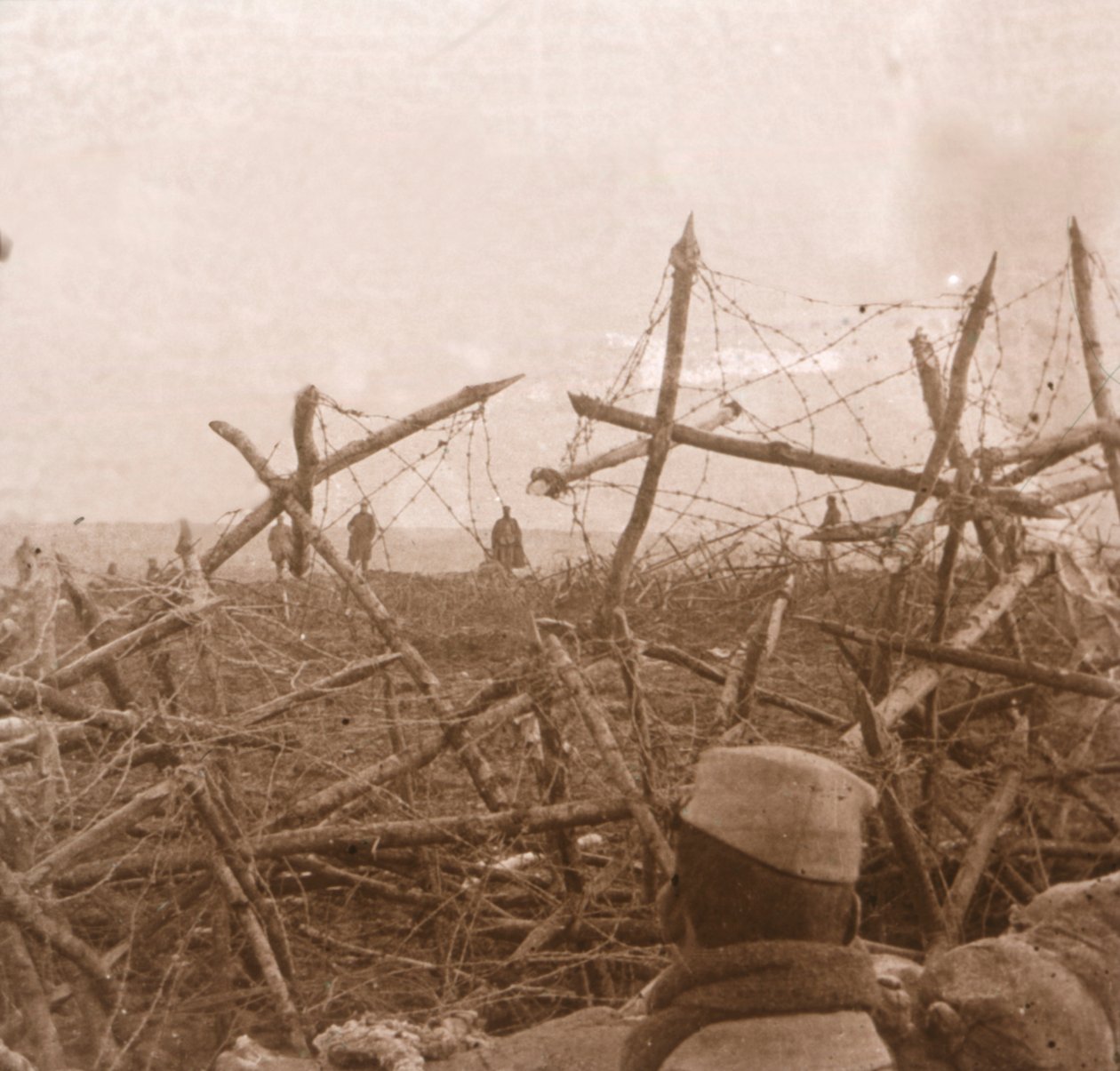 Siperlerden çıkan Almanlar, Massiges, kuzey Fransa, c1914-c1918. by Unbekannt