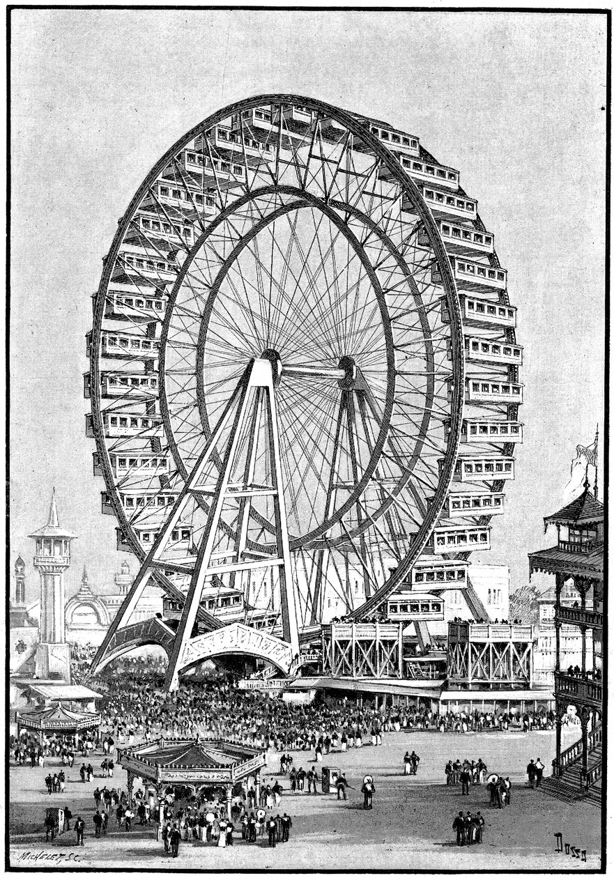Dev Dönme Dolap, Uluslararası Sergi, Chicago, 1893 by Unbekannt
